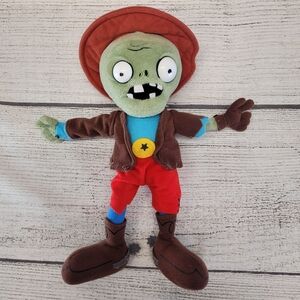 Plants vs. Zombies PVZ Plush Worldmax Cowboy Zombie 12" Stuffed Doll 2013